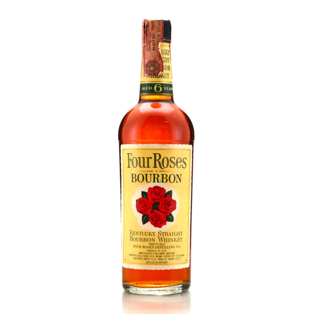 Four Roses 6 Year Old Kentucky Straight Bourbon 1977 / Cedal Import