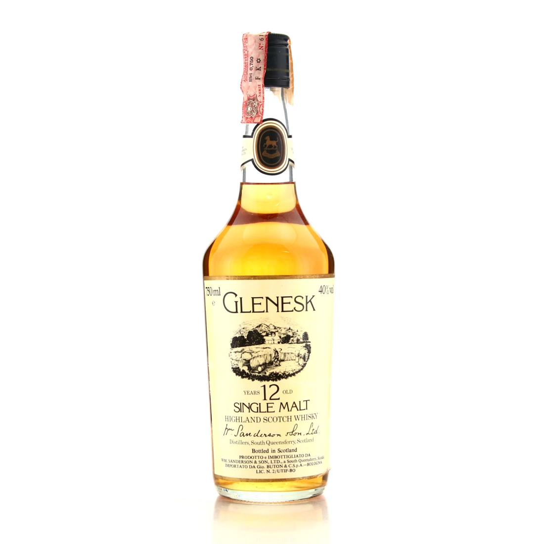 Glenesk 12 Year Old Wm Sanderson 1980s / Buton Import