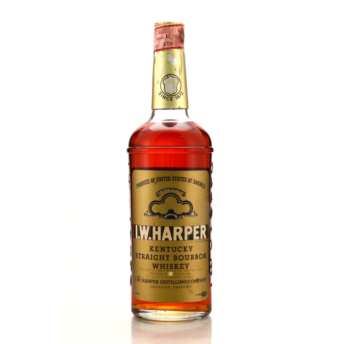 I.W. Harper Gold Medal Kentucky Straight Bourbon 1970s / Bianchi Import