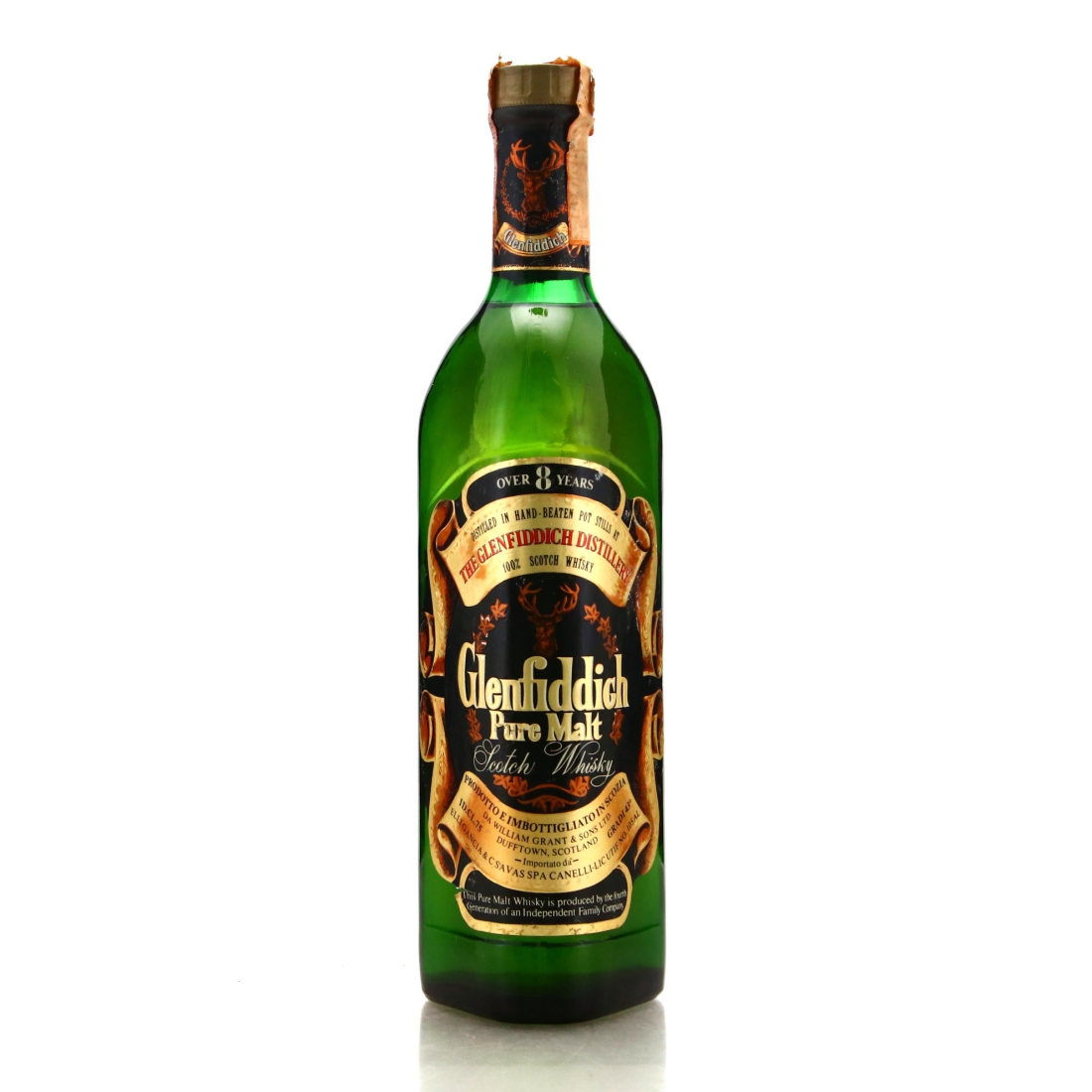 Glenfiddich 8 Year Old Pure Malt 1970s / Gancia & Savas Import