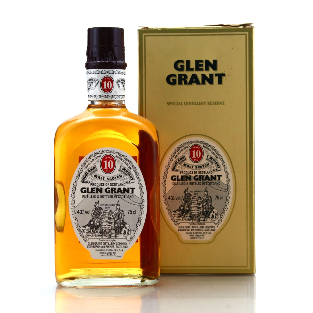 Glen Grant 10 Year Old 1980s / Seagram Italia Import