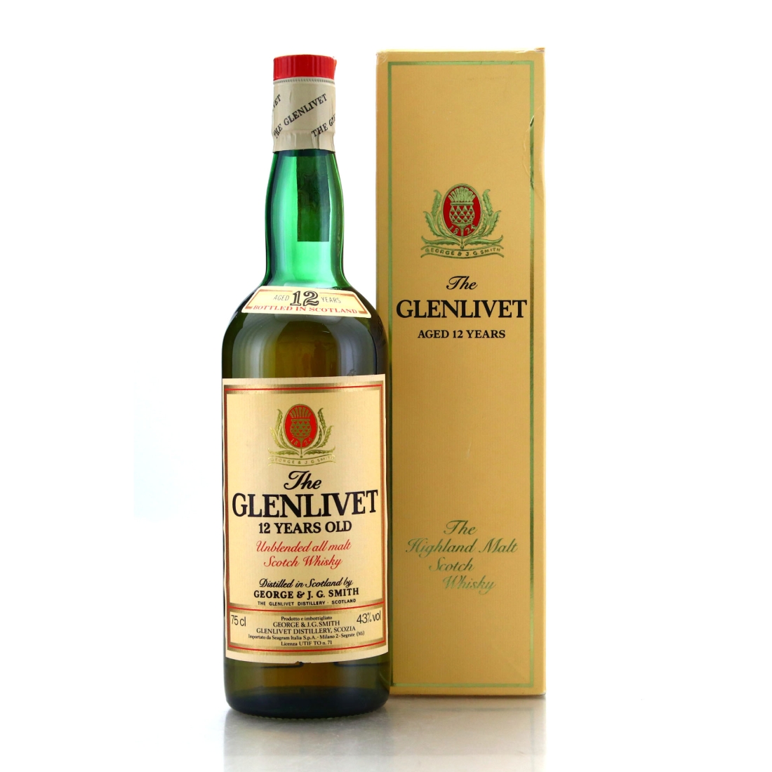 Glenlivet 12 Year Old 1980s / Seagram Italia Import