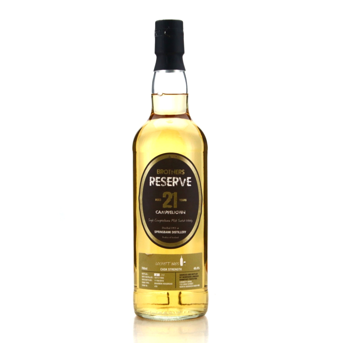 Springbank 1993 Brothers Reserve 21 Year Old / Bottle No.1