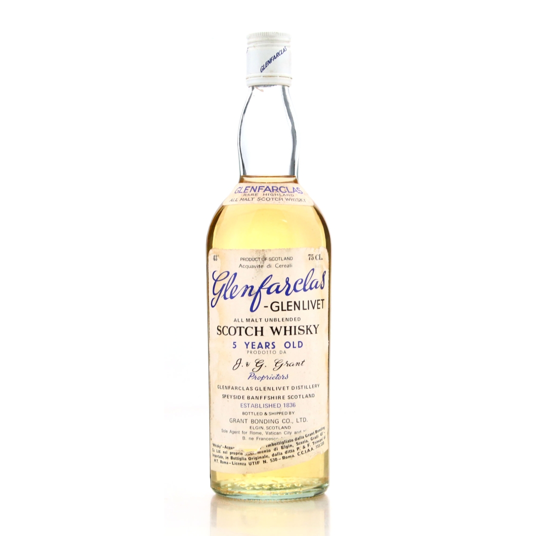 Glenfarclas 5 Year Old Grant Bonding Co 1970s
