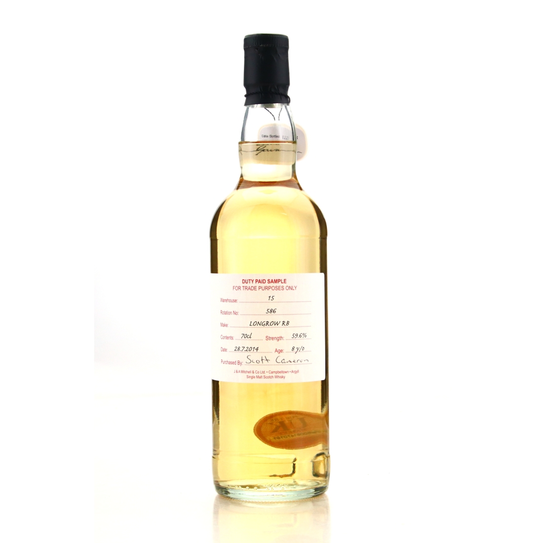 Longrow 2014 Duty Paid Sample 8 Year Old / Refill Bourbon 