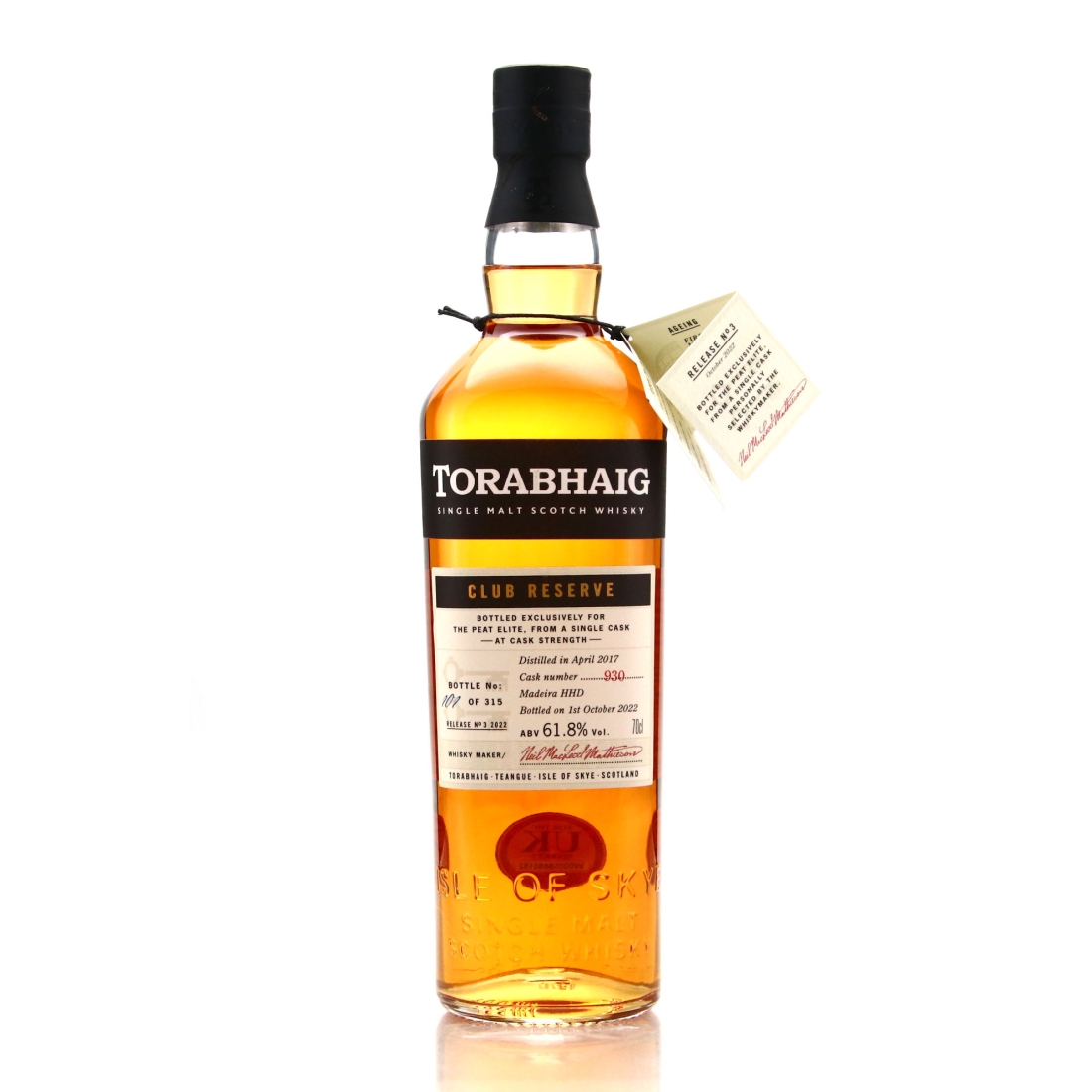 Torabhaig 2017 Single Cask #930 / Club Reserve Release No.3