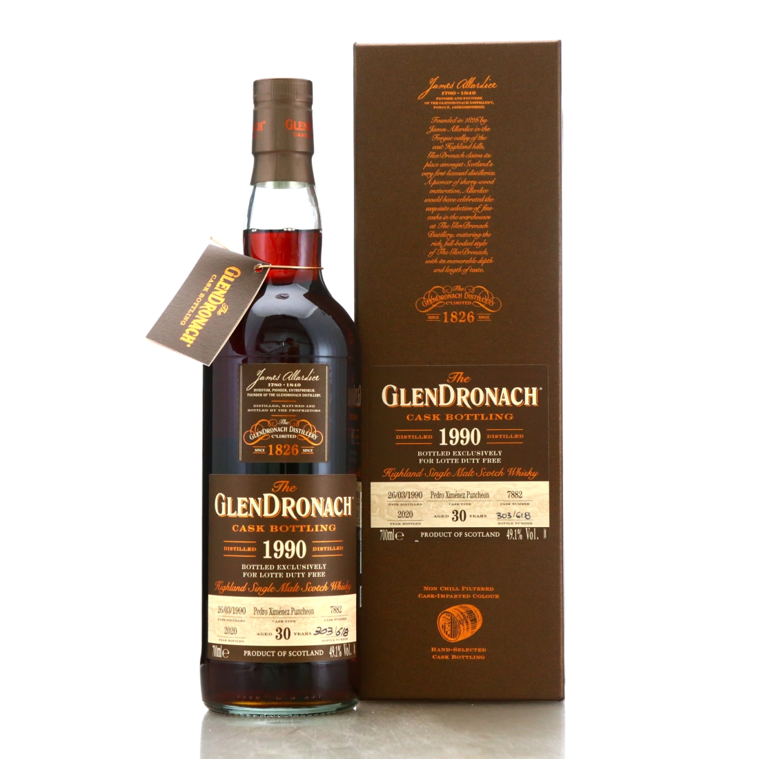 Glendronach 1990 Single PX Cask 30 Year Old #7882 / Lotte Duty Free