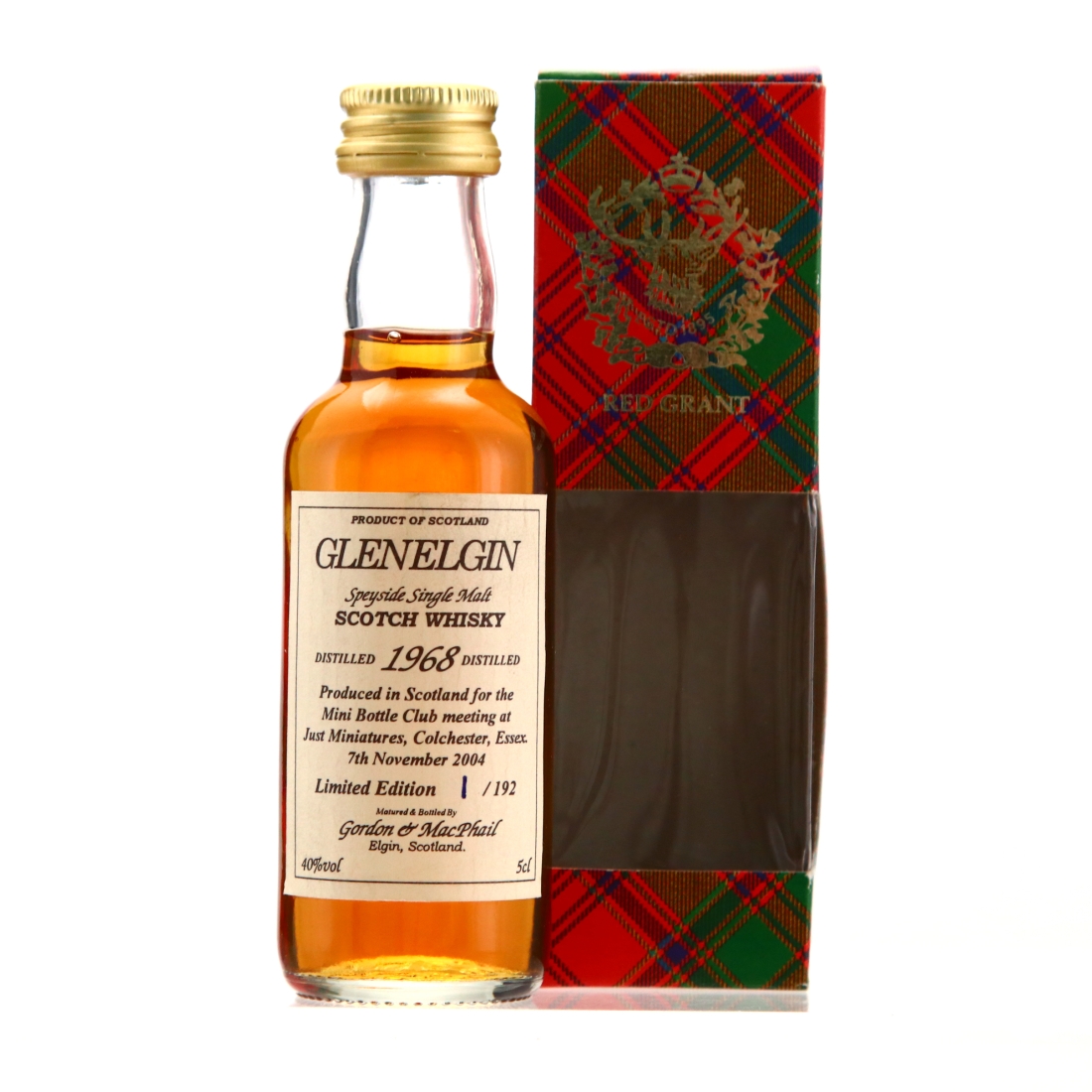 Glen Elgin 1968 Gordon and MacPhail Miniature / Mini Bottle Club 2004