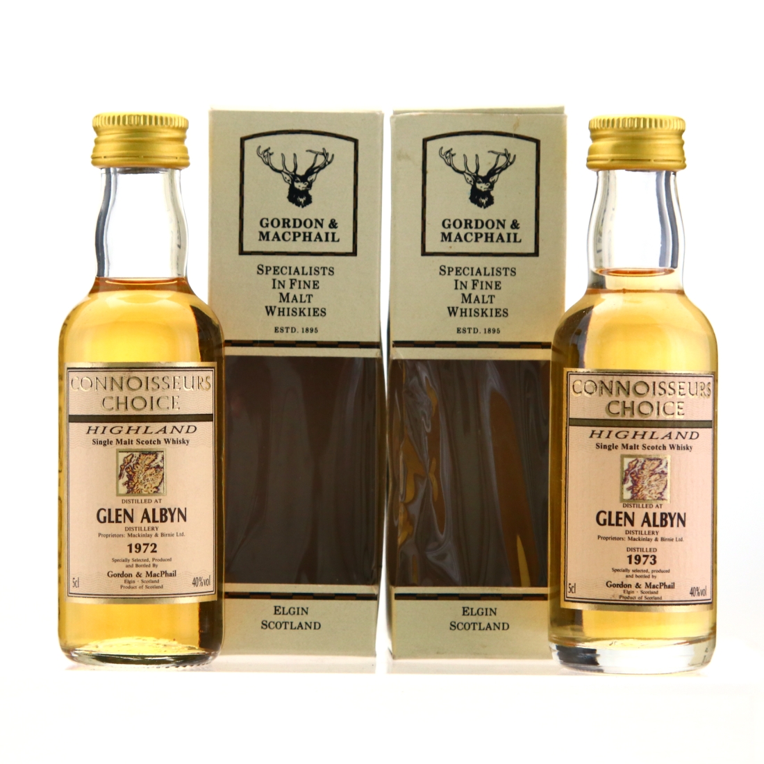 Glen Albyn 1972 & 1973 Gordon and MacPhail Miniature