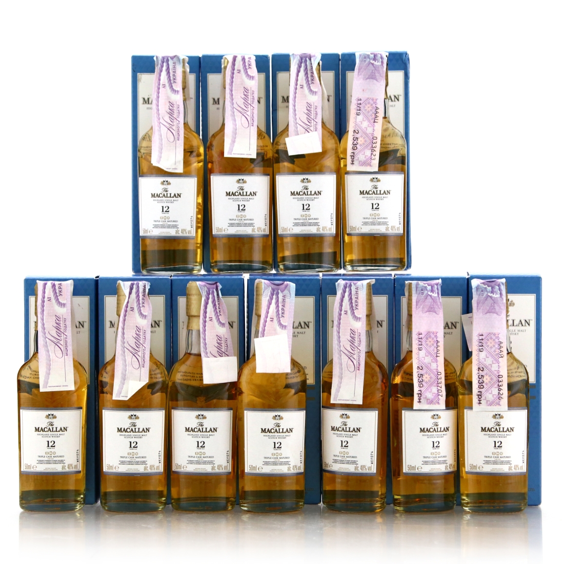 Macallan 12 Year Old Triple Cask Miniature x 11