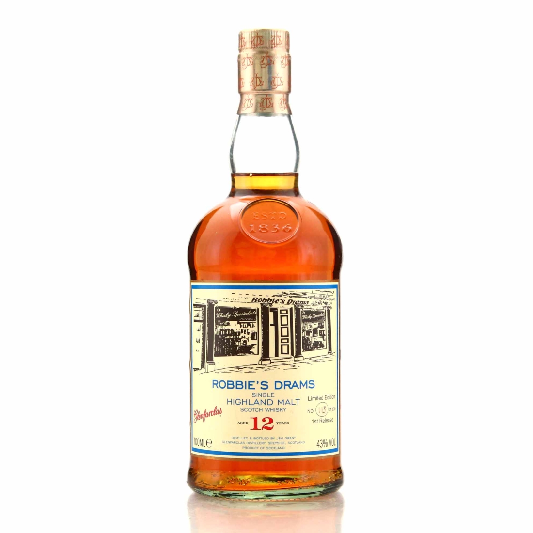 Glenfarclas 12 Year Old Robbie's Drams Limited Edition / 1st Release