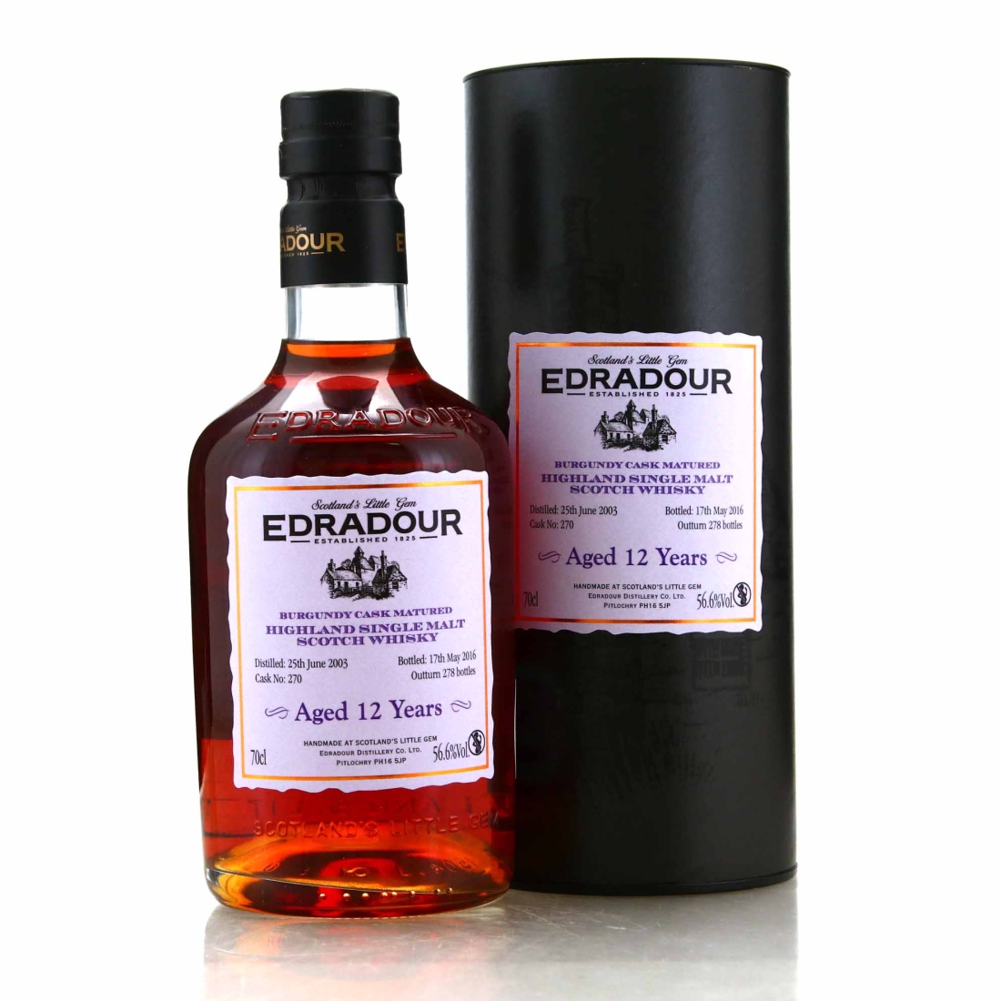 Edradour 2003 Single Burgundy Cask 12 Year Old #270