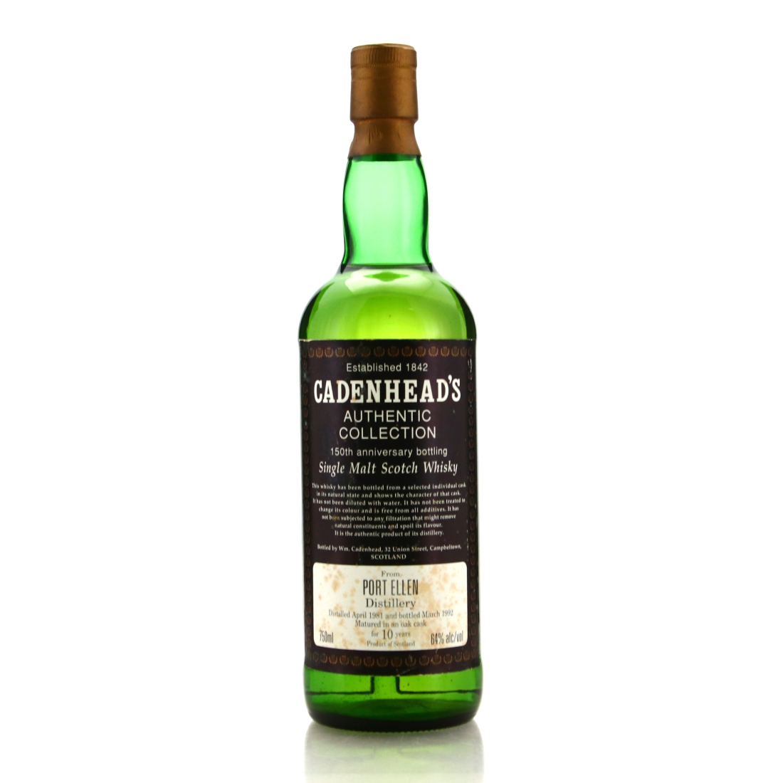 Port Ellen 1981 Cadenhead's 10 Year Old 75cl / 150th Anniversary - US Import