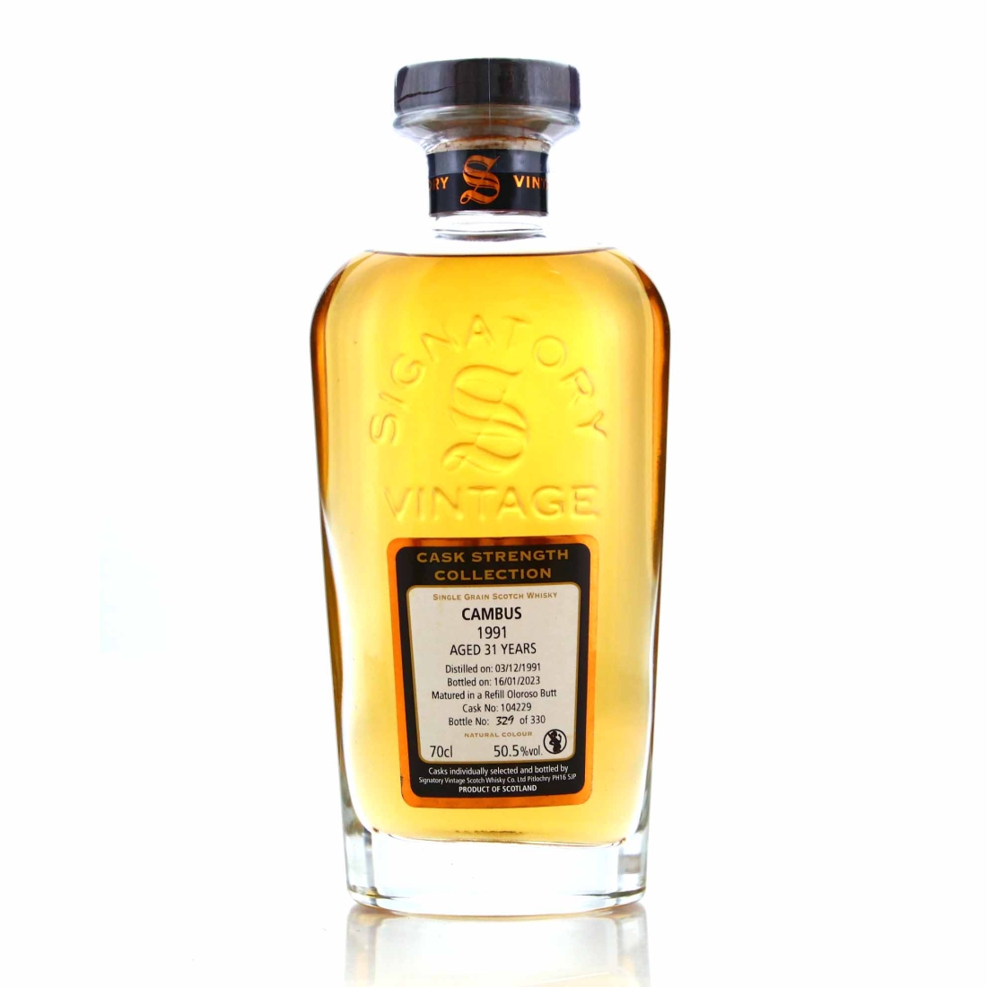 Cambus 1991 Signatory Vintage 31 Year Old Cask Strength