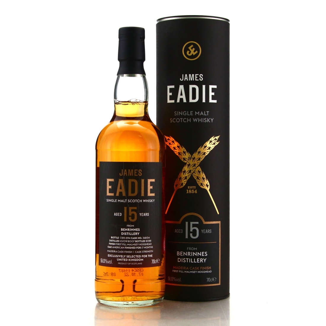 Benrinnes 2007 James Eadie 15 Year Old