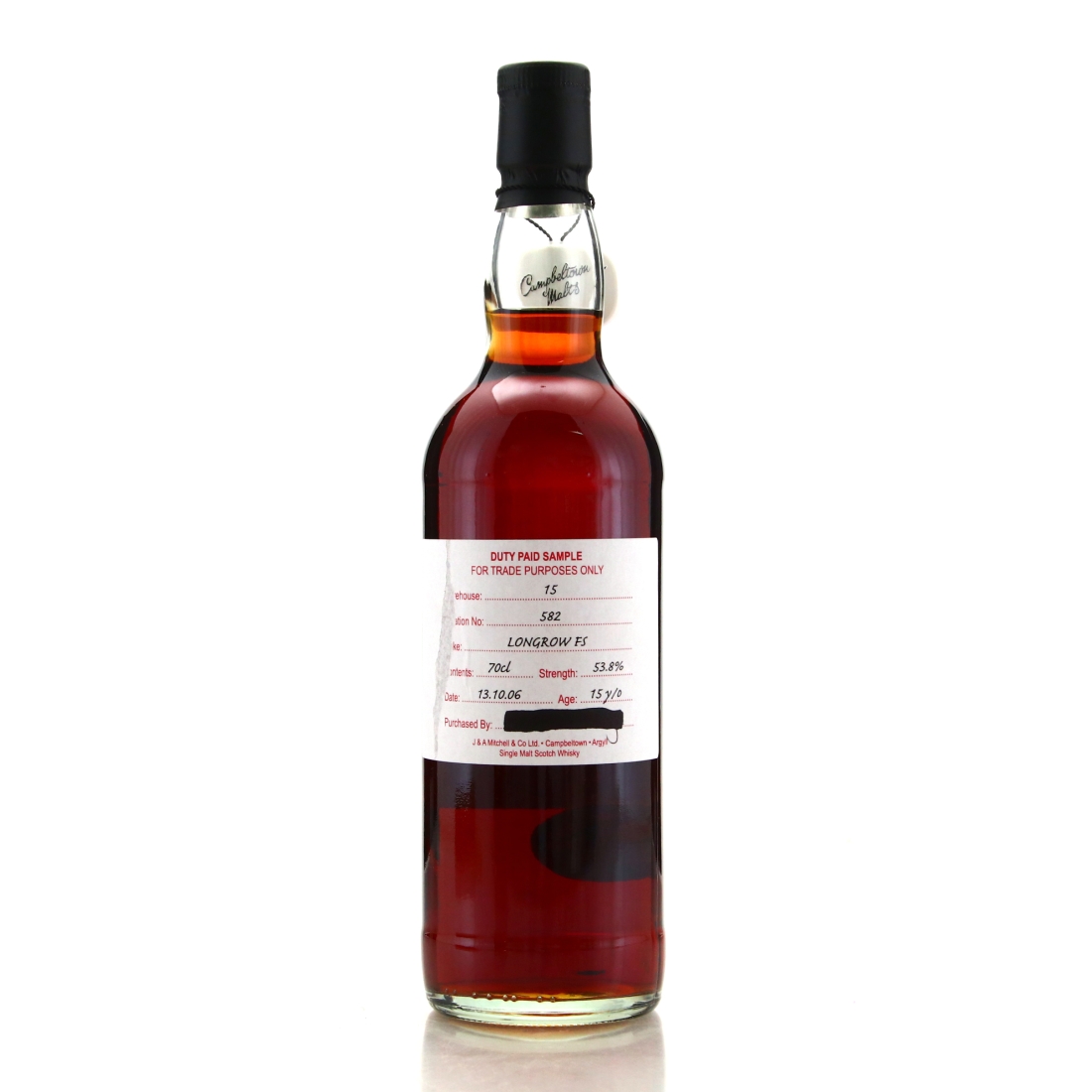 Longrow 2006 Duty Paid Sample 15 Year Old / Fresh Sherry