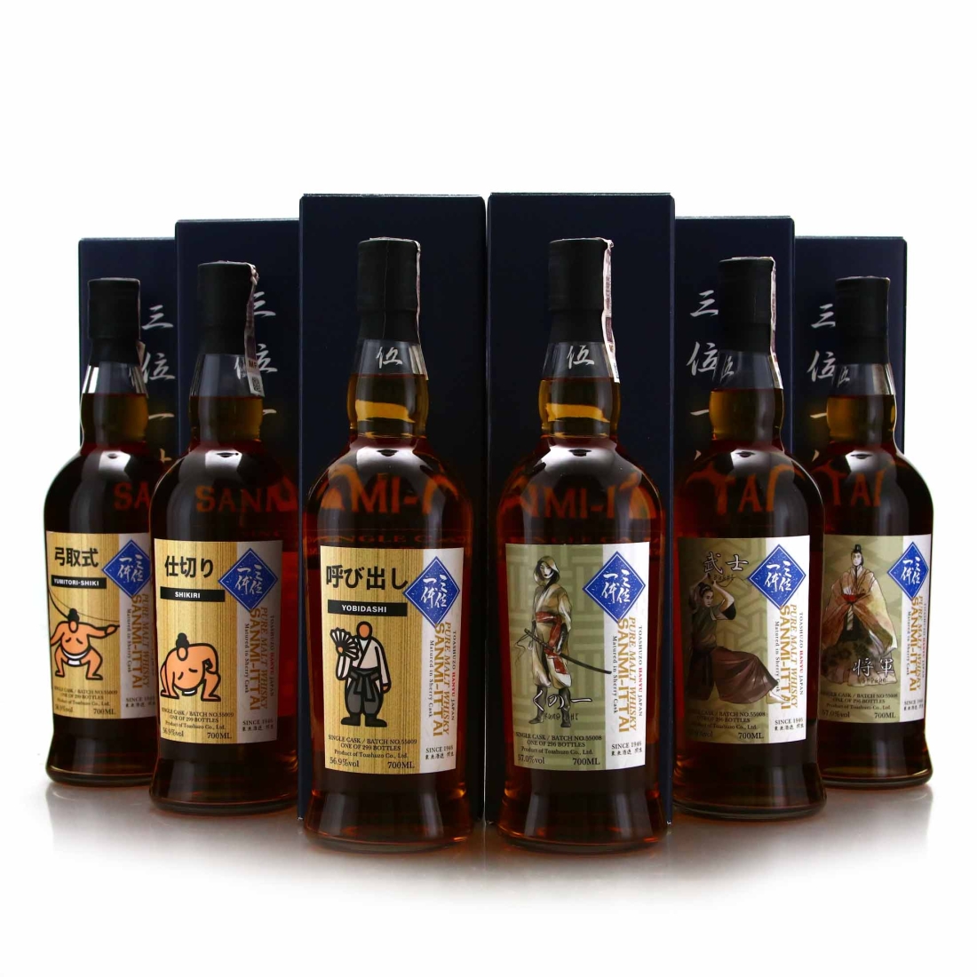 Sanmi-Ittai Pure Malt Single Sherry Casks #55008 & #55009 6 x 70cl / Jack Tar