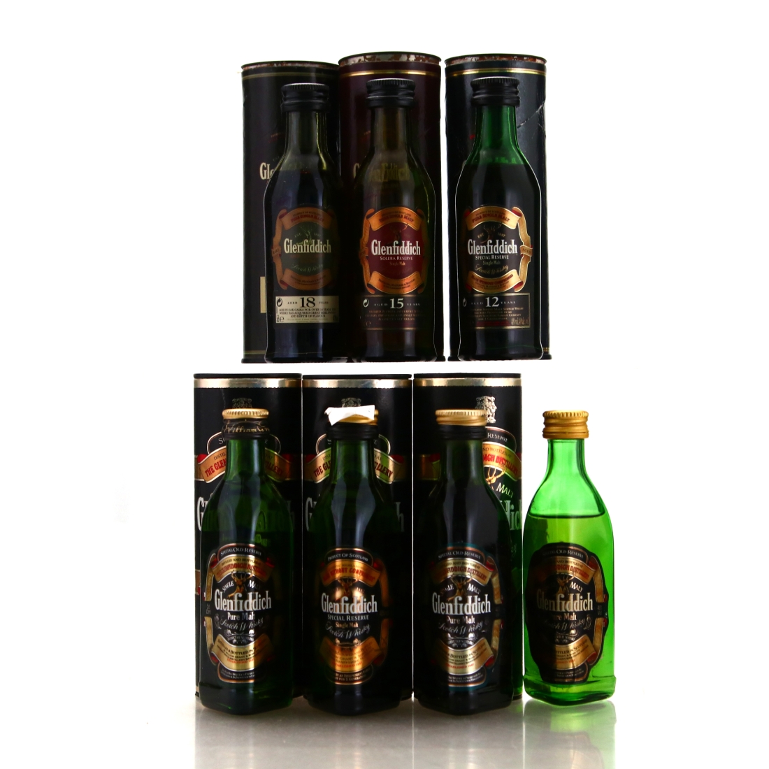 Glenfiddich Miniatures x 7