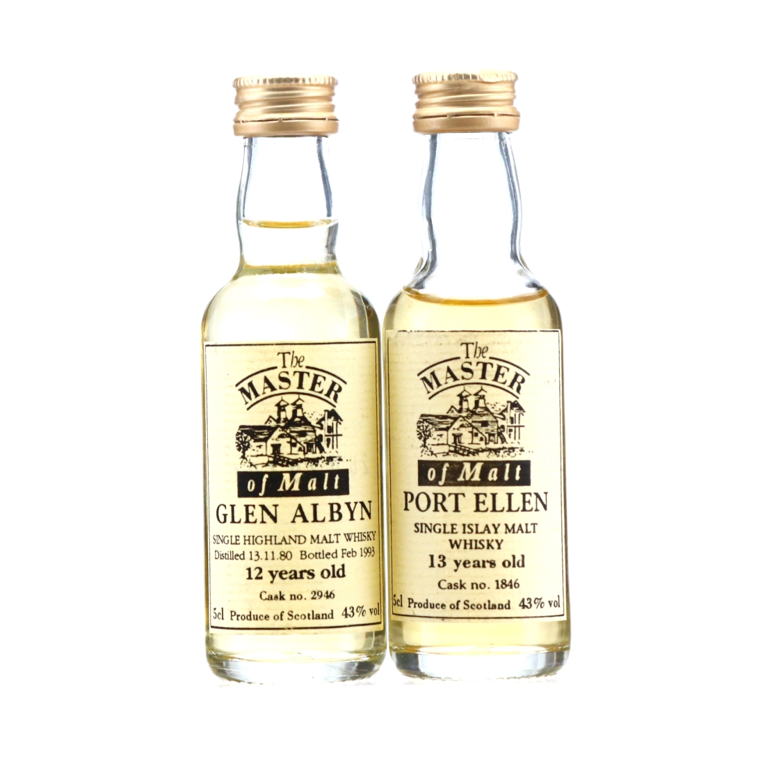 Master Of Malt Miniature x 2 / Includes Port Ellen
