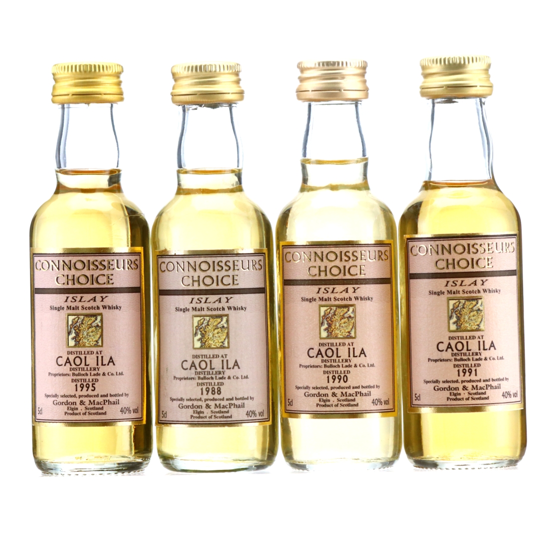 Caol Ila Gordon and MacPhail Miniature x 4