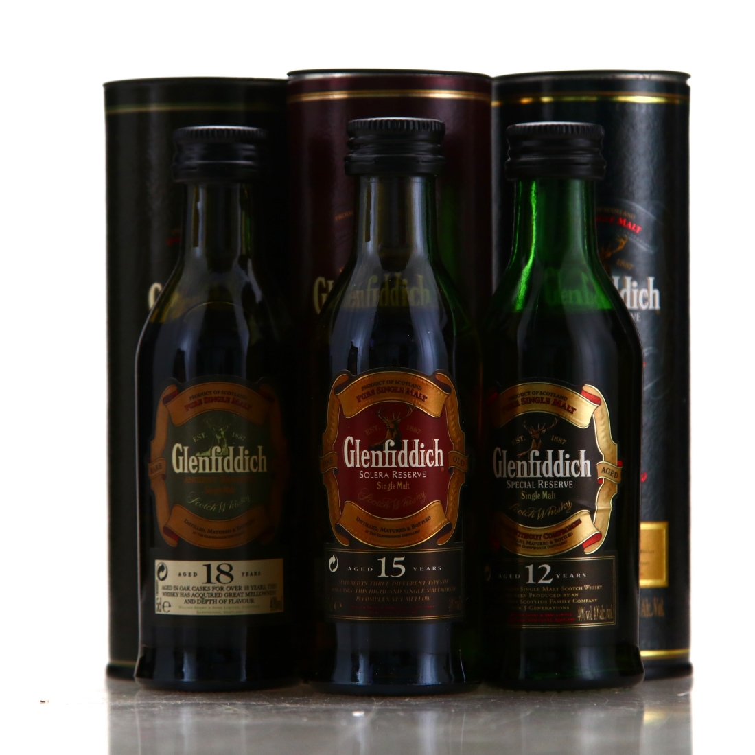 Glenfiddich Miniature Gift Pack pre-2007 x 3