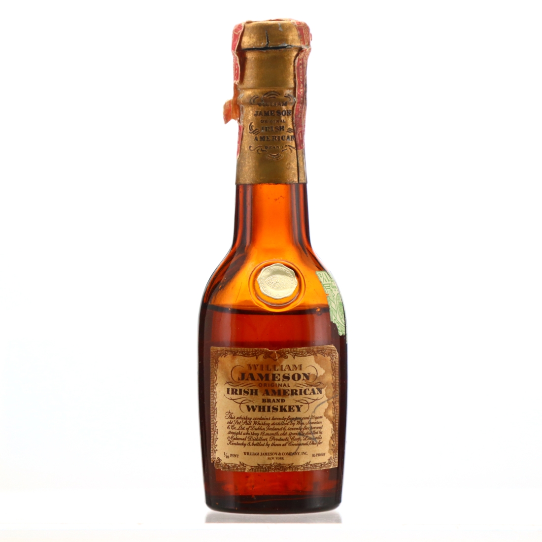 William Jameson Original Irish American Brand Miniature circa 1940s-50s / US Import