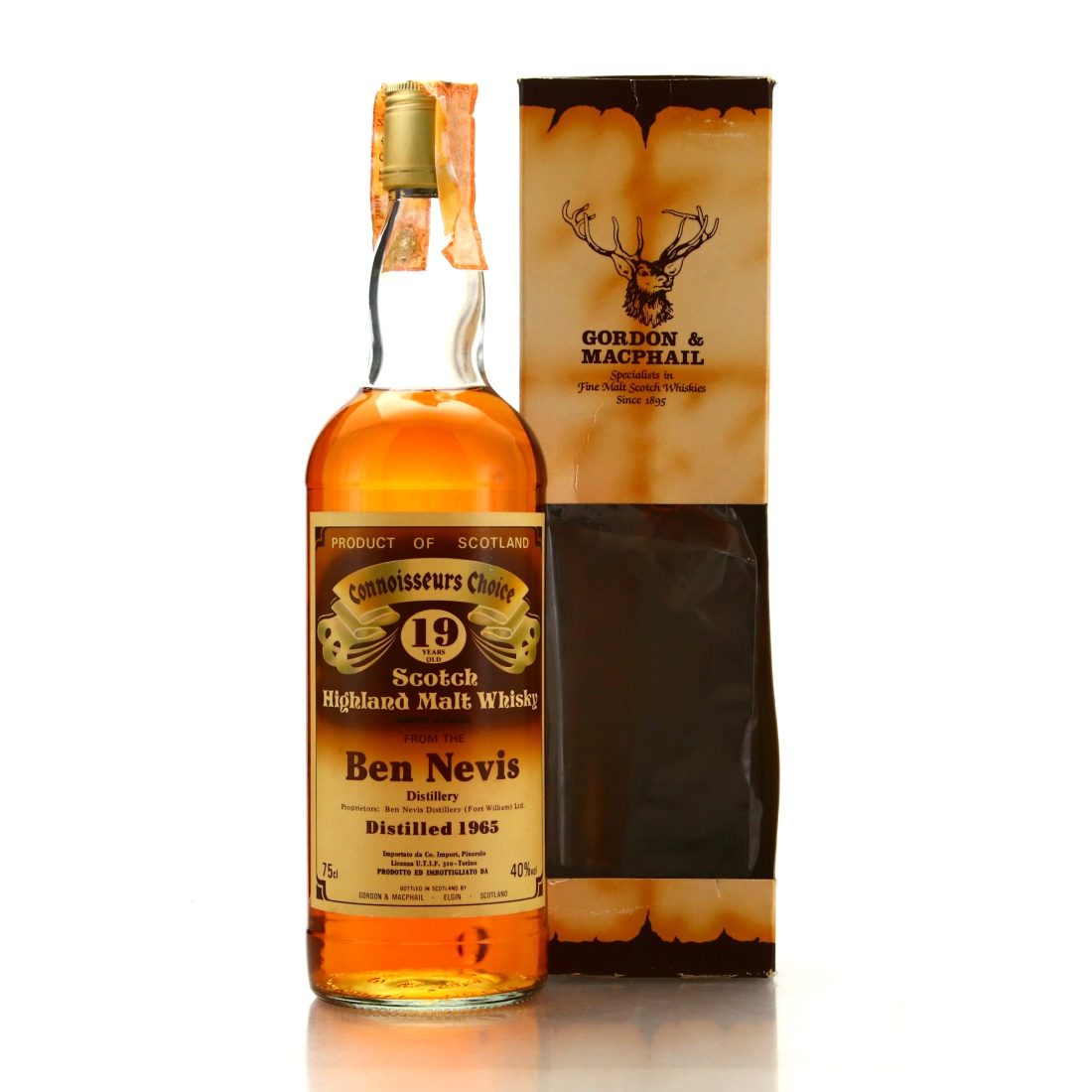 Ben Nevis 1965 Gordon and MacPhail 19 Year Old / Co. Pinerolo Import