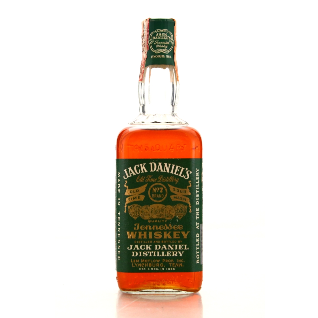 Jack Daniel's Old No.7 Green Label 90 Proof 1968 / Soffiantino Import