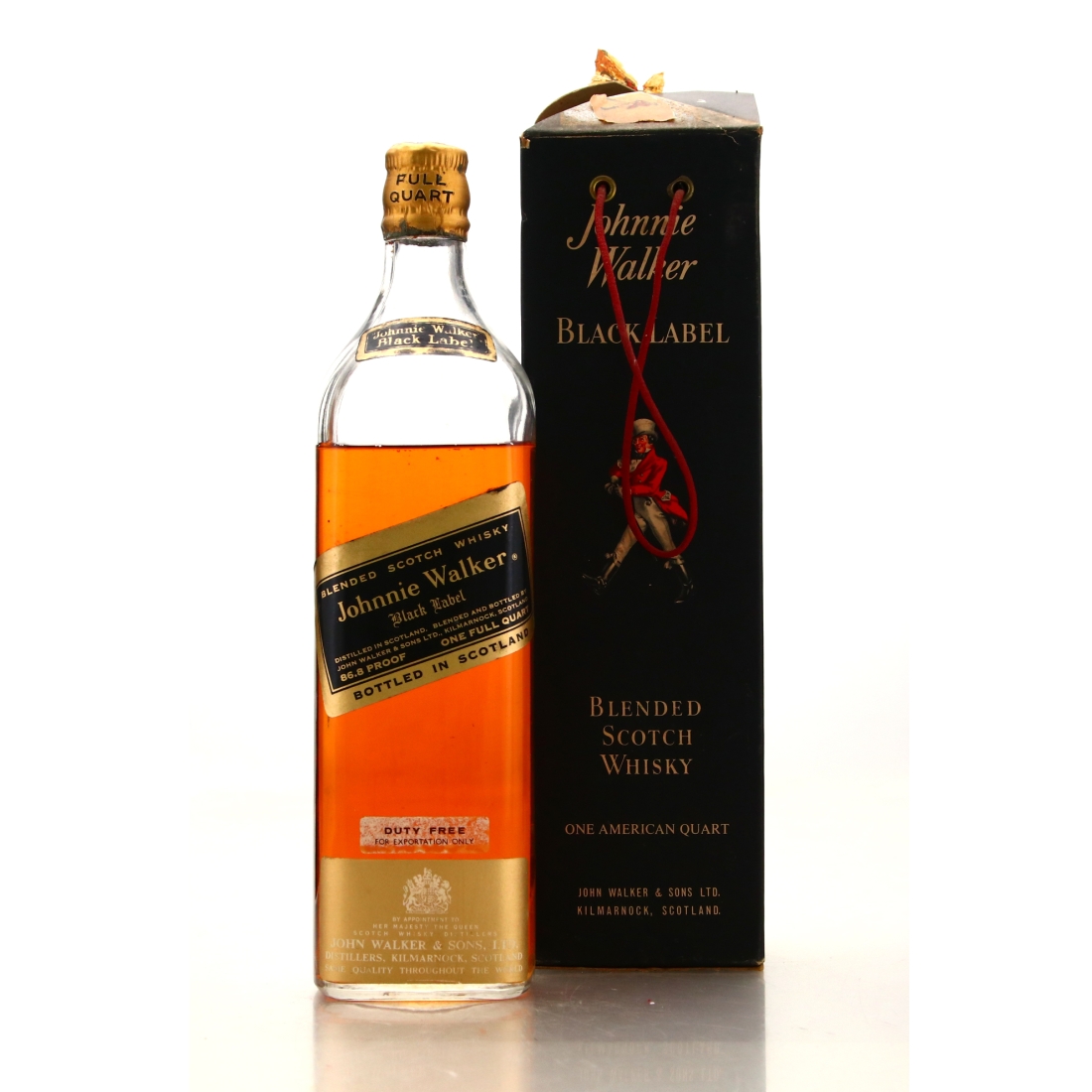 Johnnie Walker Black Label 1 Quart 1960s / US Import