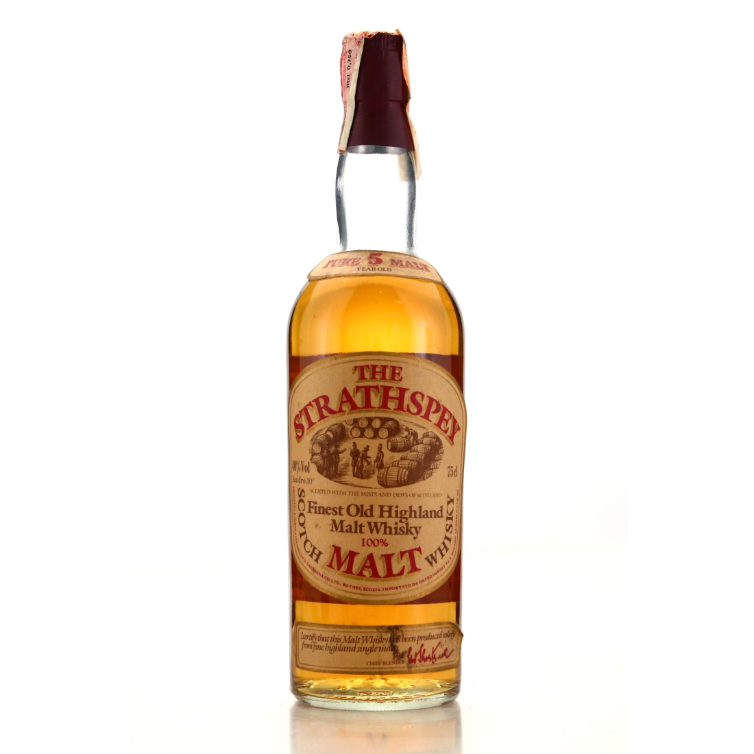 The Strathspey 5 Year Old Pure Malt 1970s