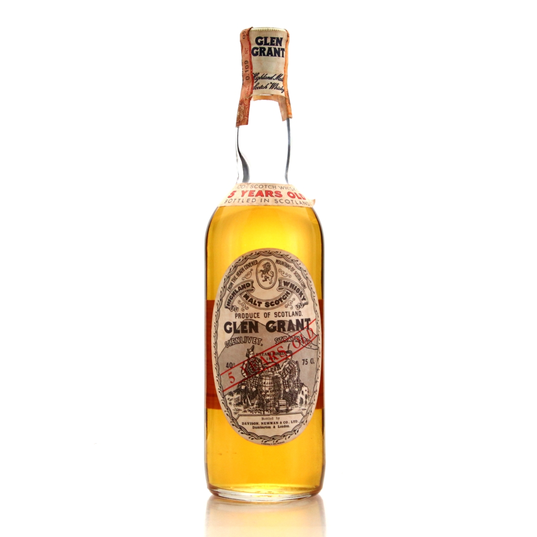 Glen Grant 5 Year Old Davison Newman 1960s / Giovinetti Import