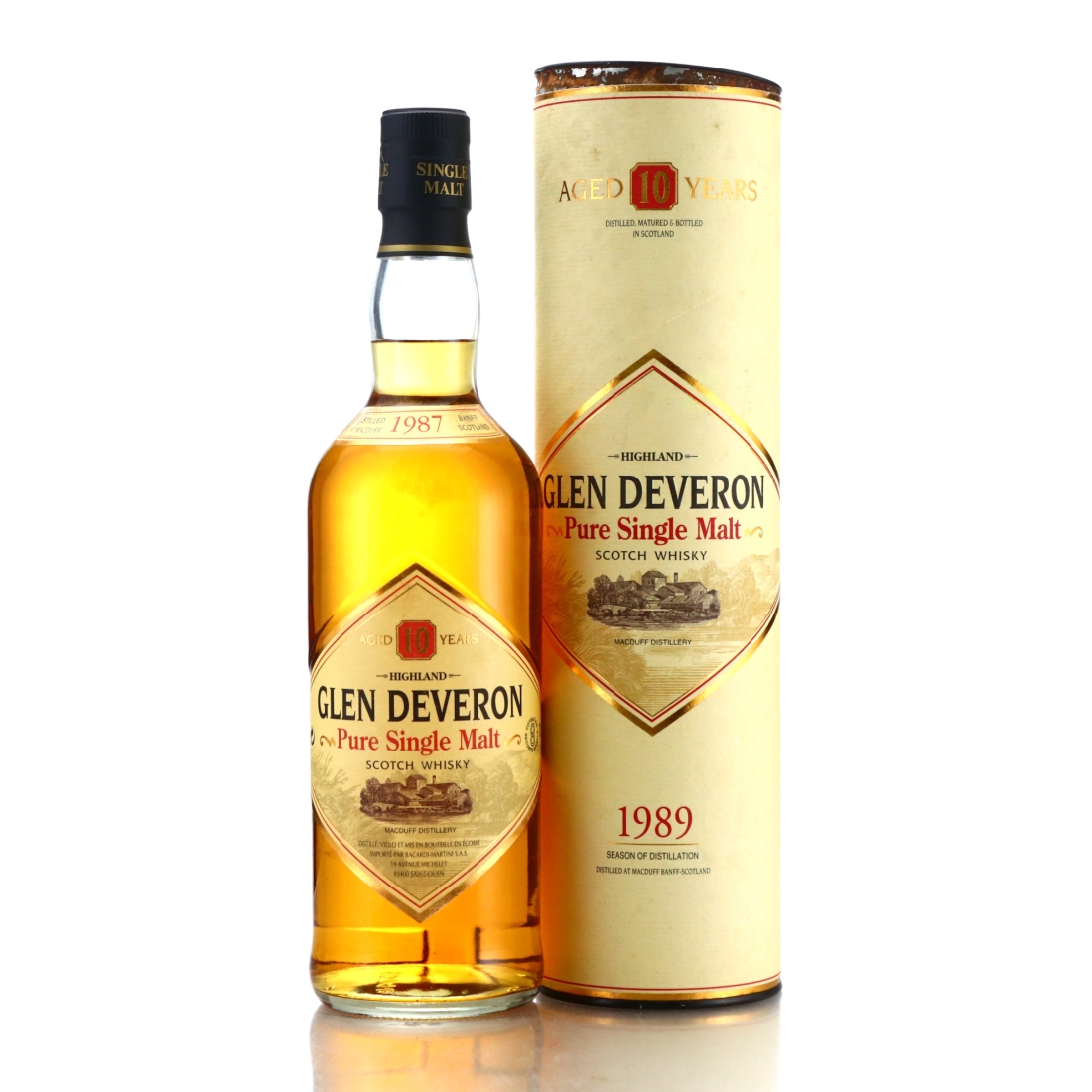 Glen Deveron 1987 10 Year Old / Bacardi-Martini Import