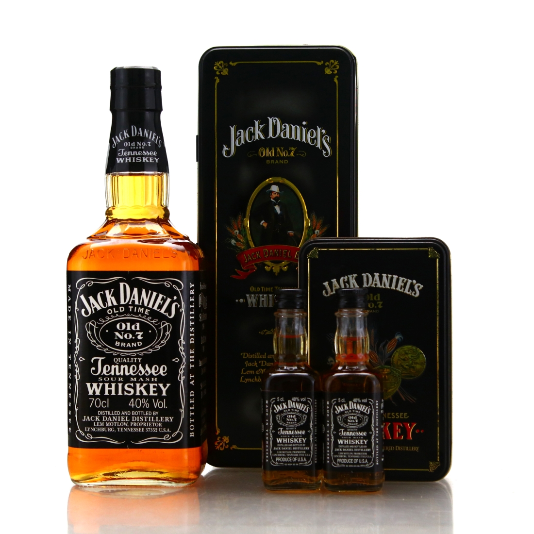 Jack Daniel's Old No.7 Brand 70cl with Miniatures