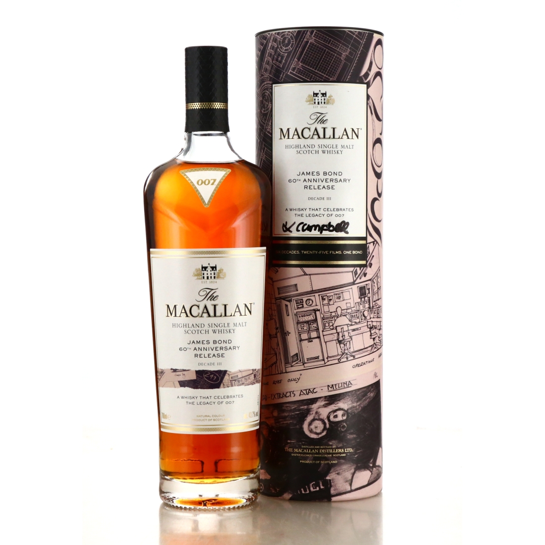 Macallan James Bond 60th Anniversary Release / Decade 3 - Signed