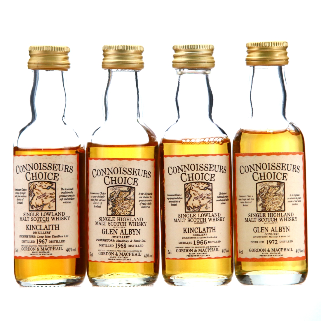 Gordon and MacPhail Connoisseurs Choice Miniature x 4 / Silent Distilleries