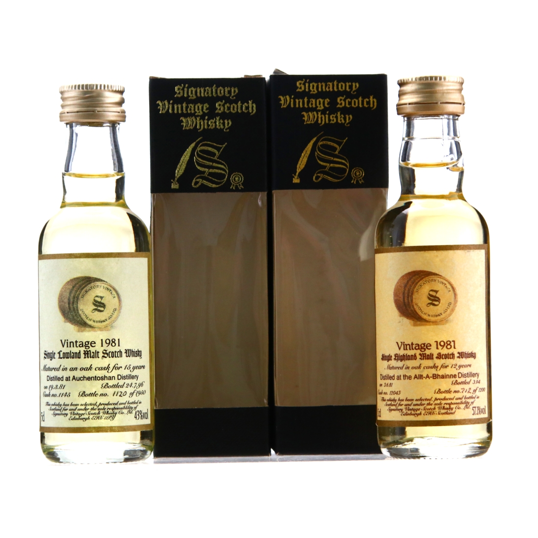 Signatory Vintage 1981 Miniature x 2