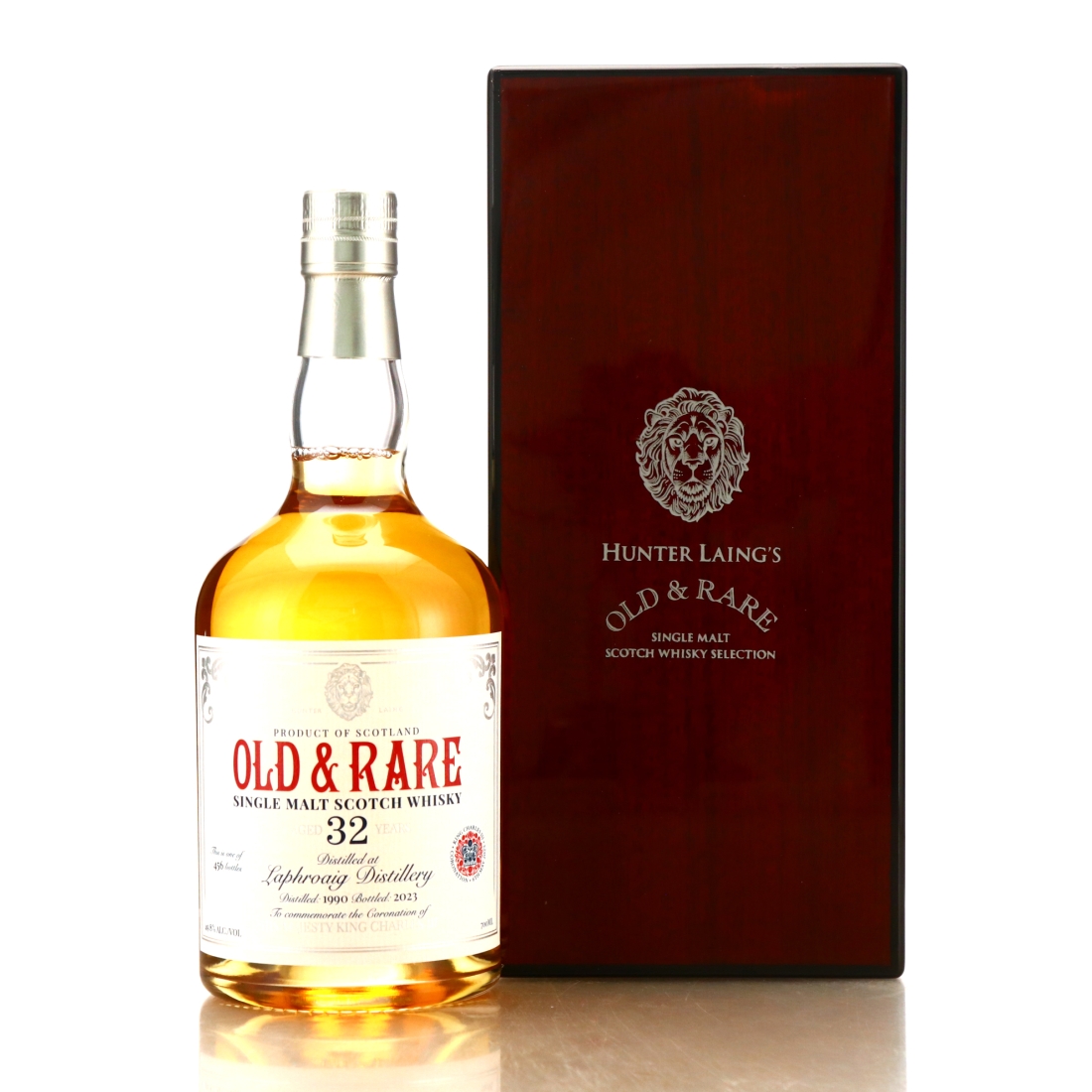 Laphroaig 1990 Hunter Laing 32 Year Old / Old and Rare - Coronation of King Charles III