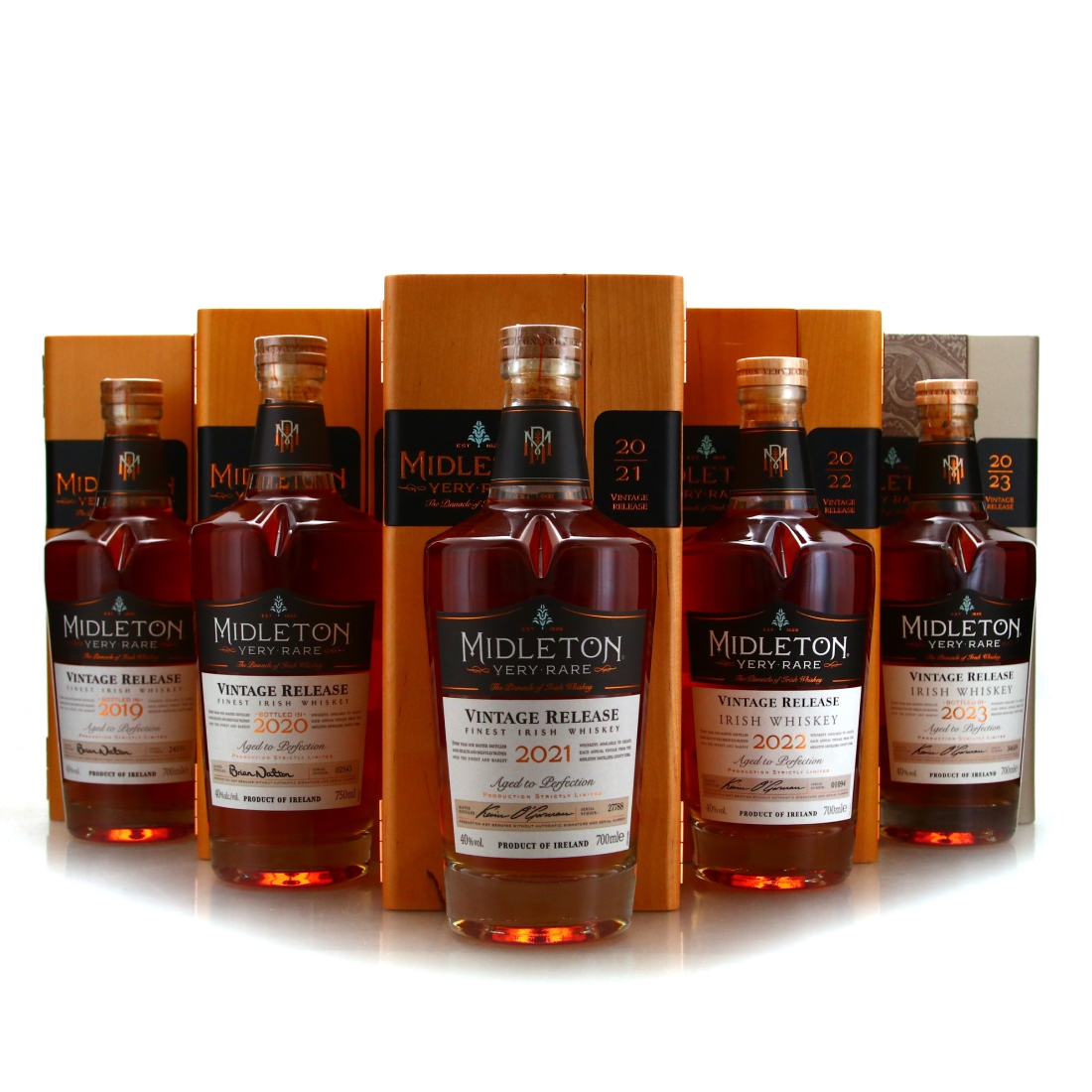 Midleton Very Rare 2019-2023 Editions 5 x 70cl