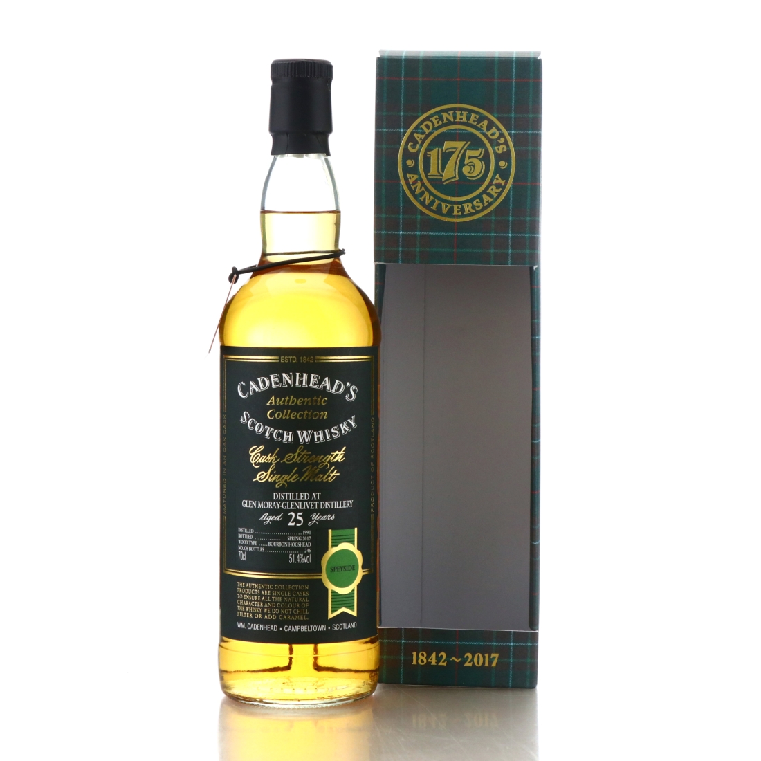Glen Moray 1991 Cadenhead's 25 Year Old / 175th Anniversary