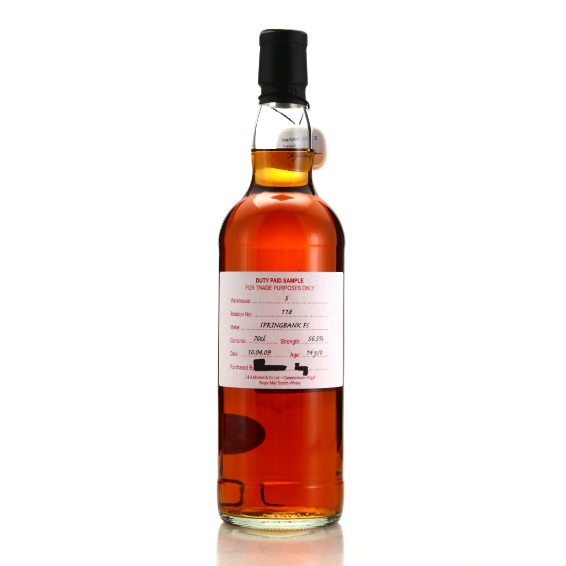 Springbank 2009 Duty Paid Sample 14 Year Old / Fresh Sherry