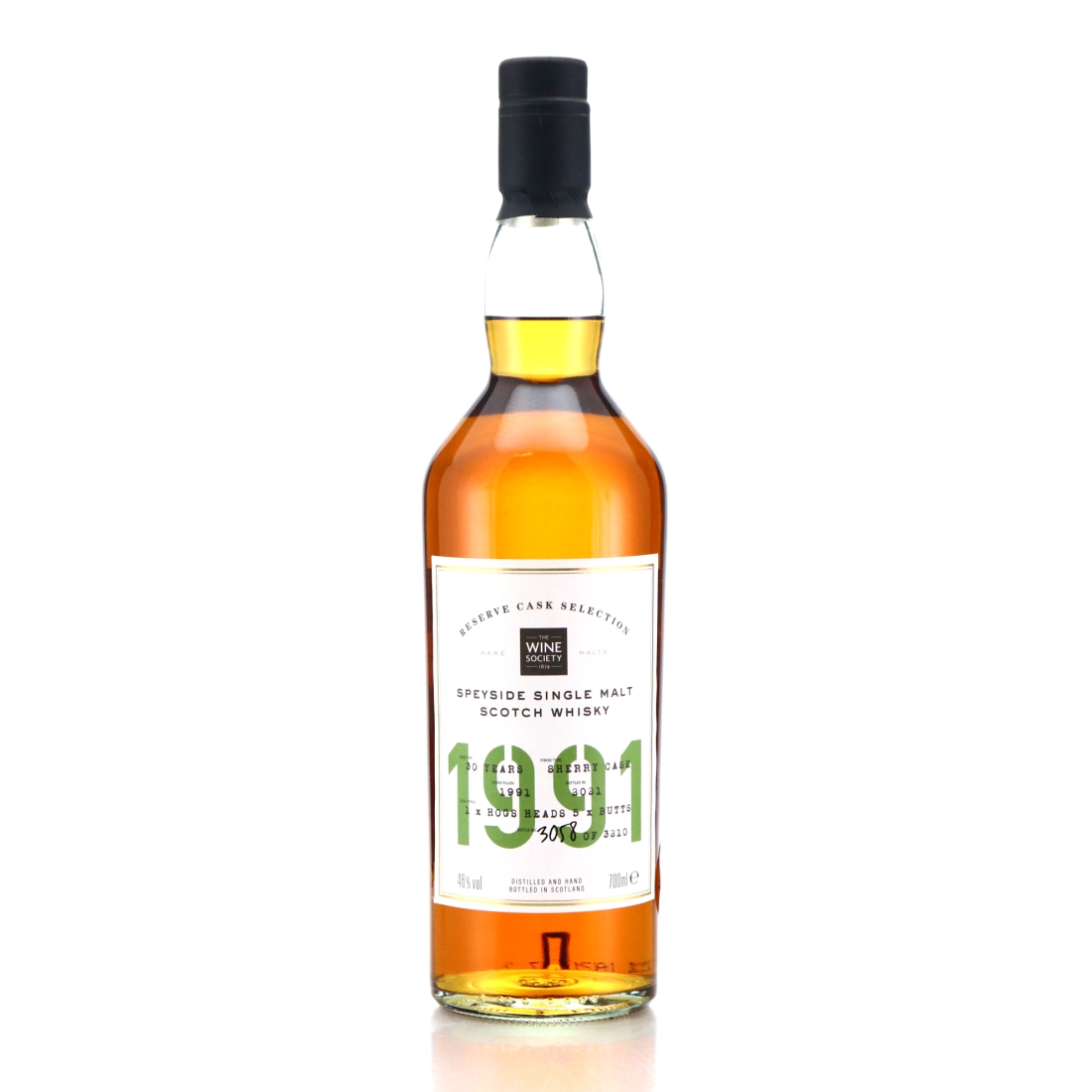 Speyside Single Malt 1991 Wine Society 30 Year Old / Green Label