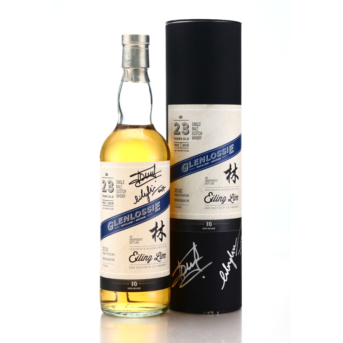 Glenlossie 1992 Eiling Lim 23 Year Old / Signed