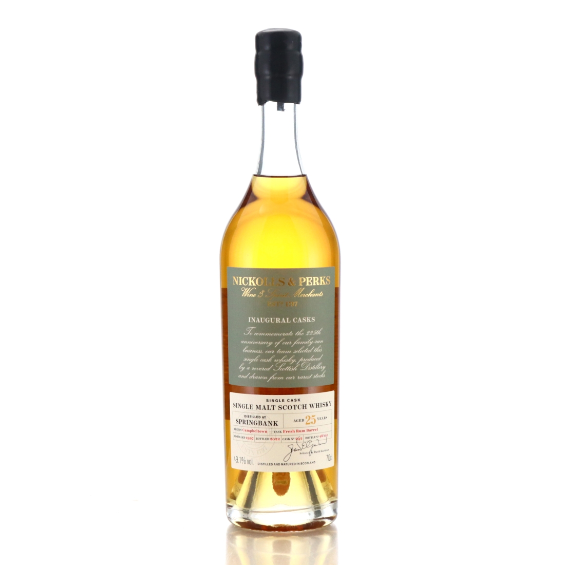 Springbank 1997 Nickolls and Perks Single Cask 25 Year Old