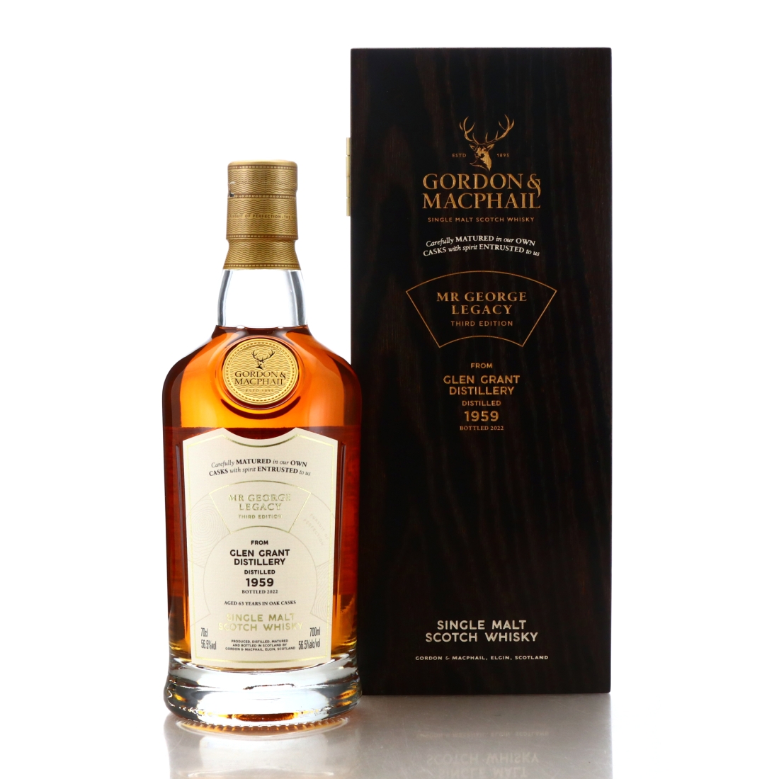 Glen Grant 1959 Gordon and MacPhail 63 Year Old Mr George Legacy / 3rd Edition