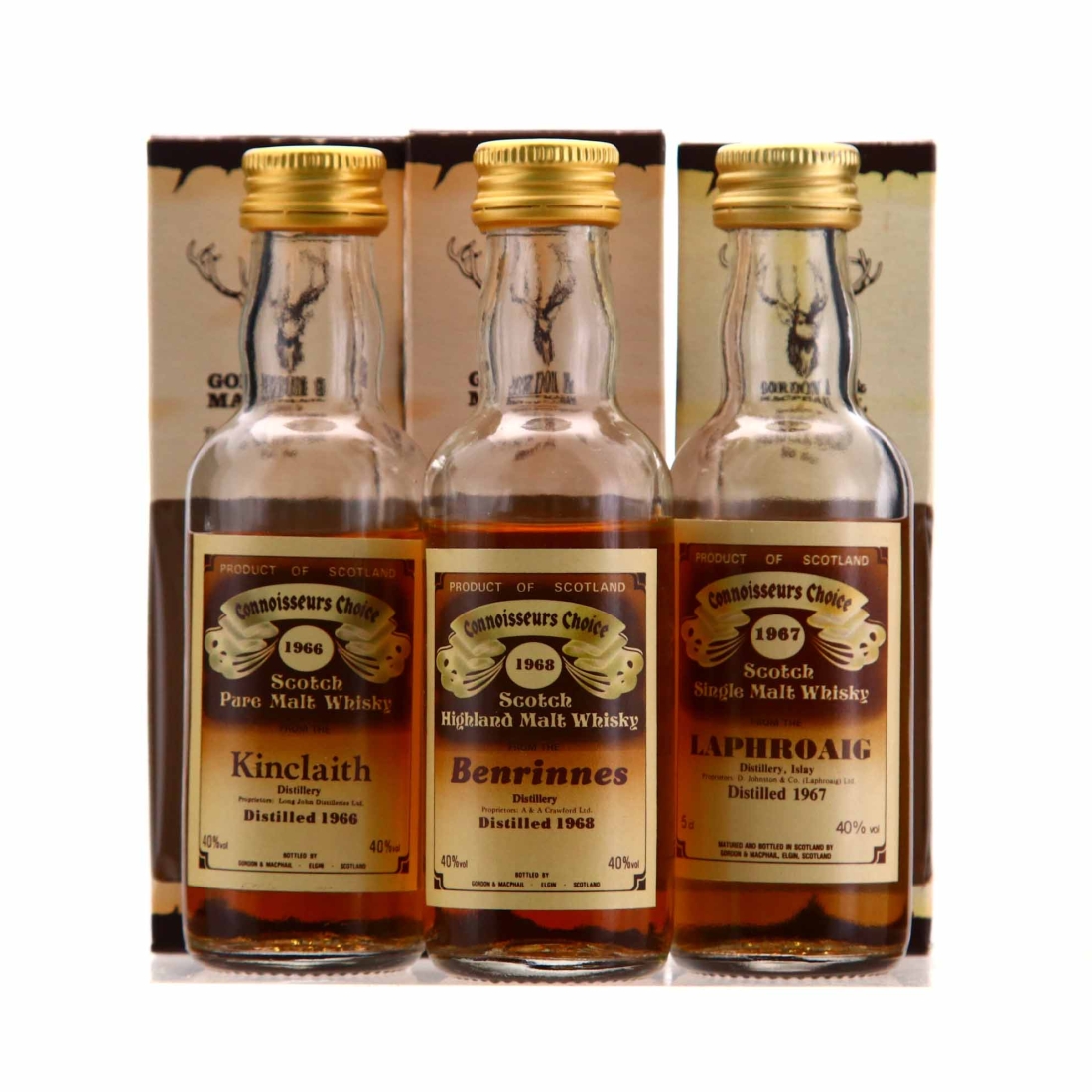 Gordon and MacPhail Connoisseurs Choice Miniature x 3 / includes Laphroaig 1967