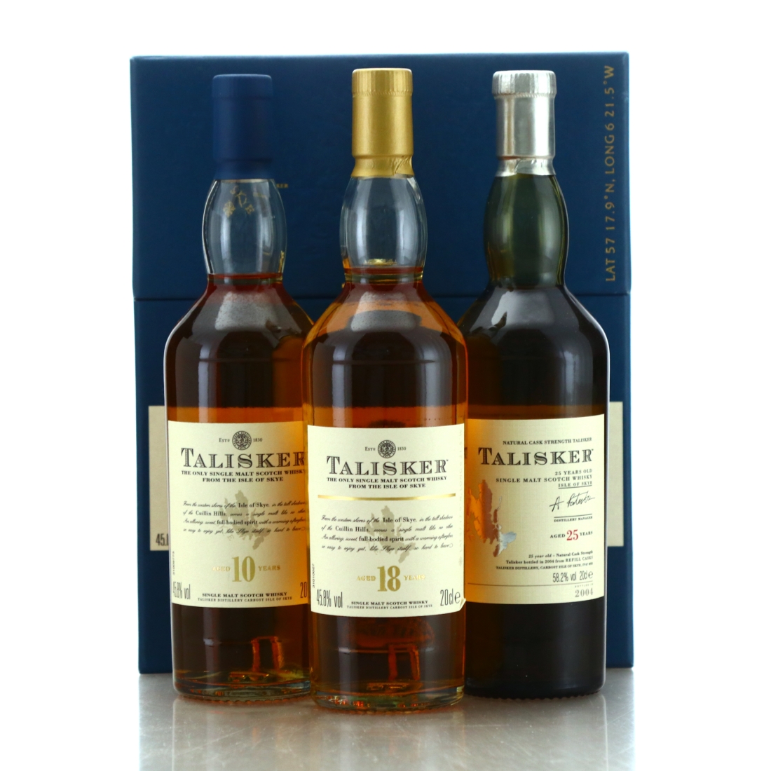 Talisker Gift Pack 2004 3 x 20cl / includes 25 Year Old
