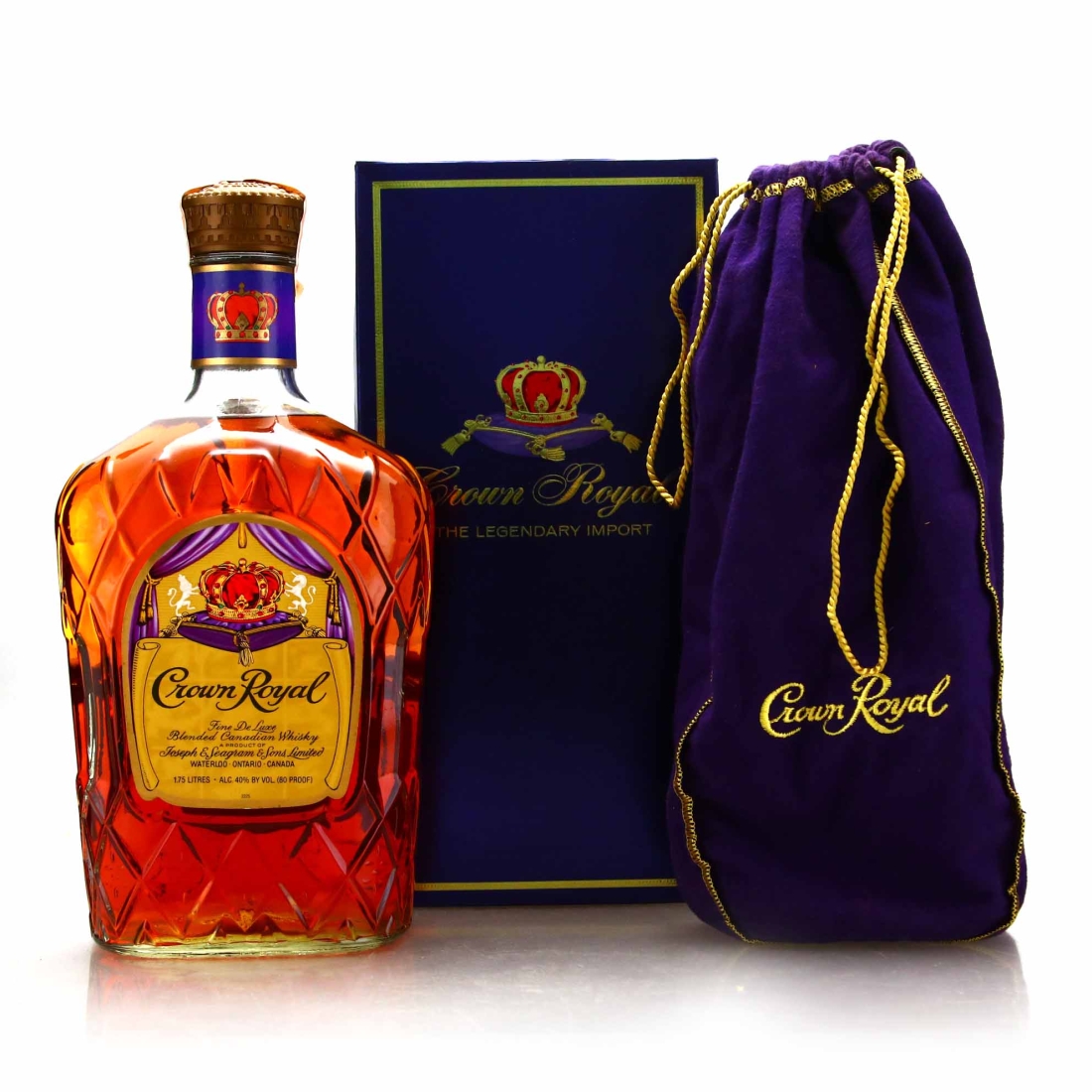 Seagram's Crown Royal Canadian Whisky 1.75 Litre 1978