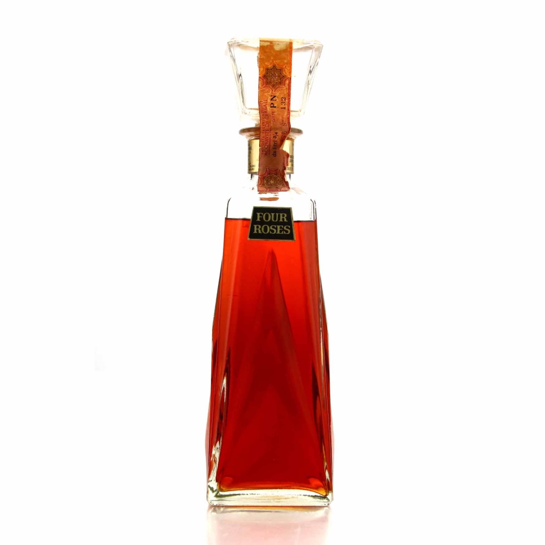 Four Roses  Kentucky Straight Bourbon Decanter circa 1960s / Ferraretto Import