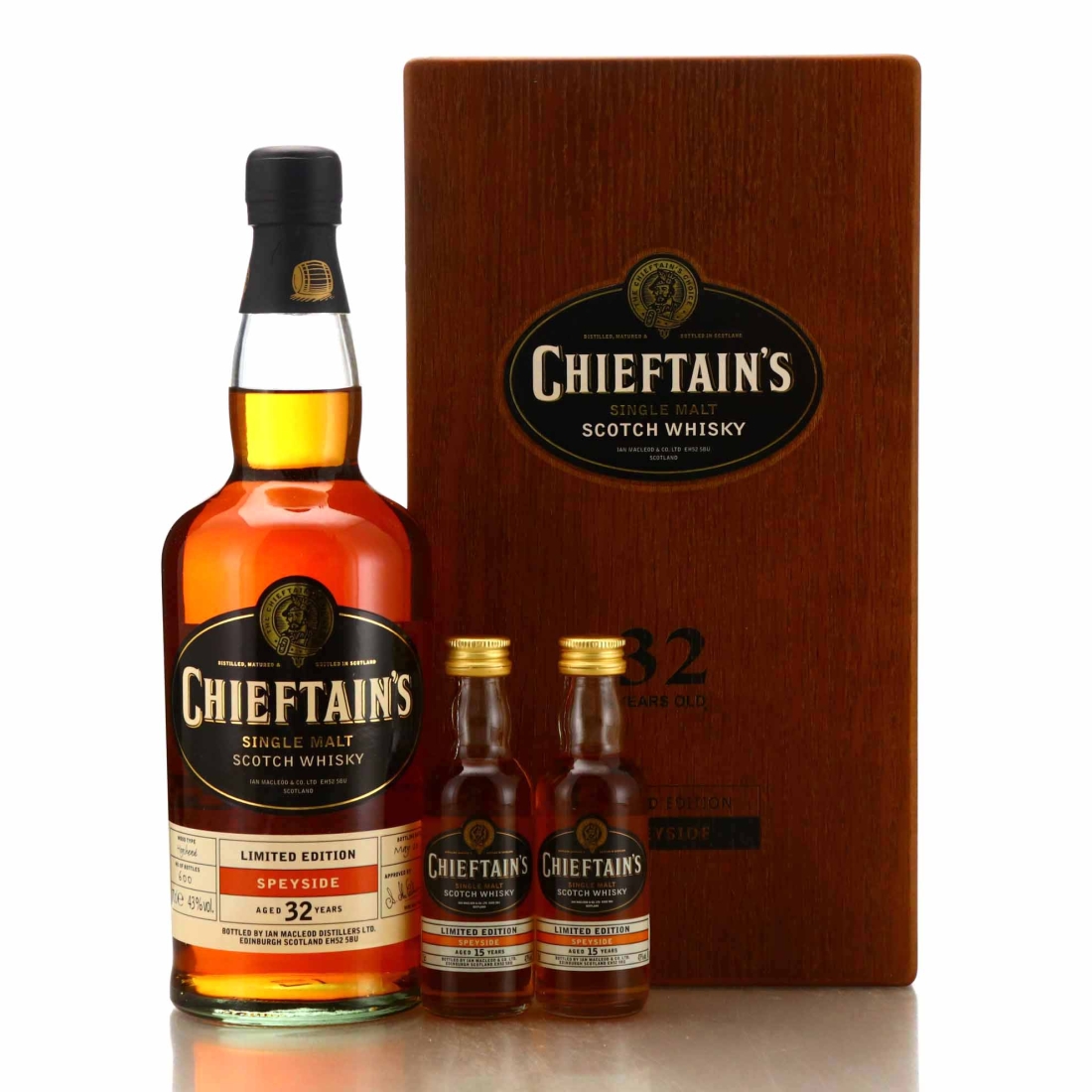 Speyside Single Malt Chieftain's 32 Year Old 70cl plus 2 x 5cl