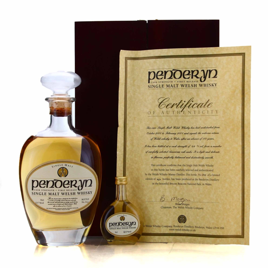 Penderyn Cask Strength First Release / includes Miniature